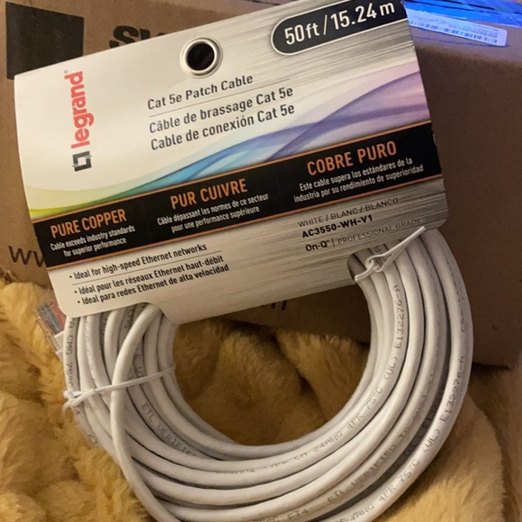 LOT of FIVE legrand Cat 5e Patch Cable 50ft - Picture 6 of 6